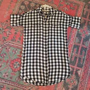 Madewell Courier Buffalo Check Tunic Dress XXS